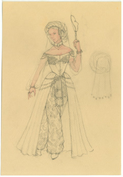 「椿姫」衣装デザイン画