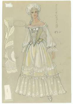「フィガロの結婚」コンテッサ衣装デザイン画