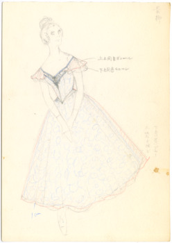 「トゥオネラの白鳥」衣装デザイン画