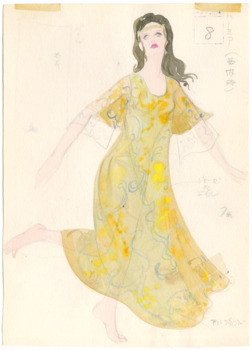 「真夏の夜の夢」ハーミア衣装デザイン画