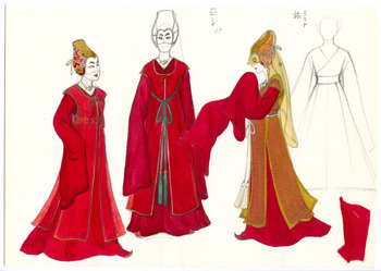 「額田女王」巫女衣装デザイン画
