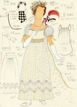 「から騒ぎ」ヒーロー2衣装デザイン画