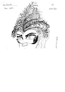 「椿姫」仮面デザイン
