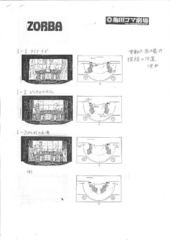ブロードウェイミュージカル その男ゾルバ 転換図ー1