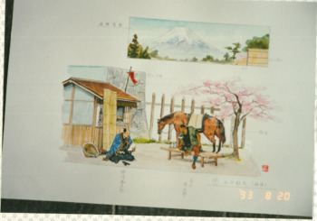 「忠臣蔵」7わび経文 デザイン画