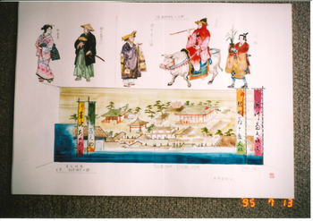 名古屋城菊人形展「尾張宗春と将軍吉宗」6景デザイン画