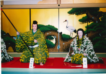 名古屋城菊人形展「前田利家とまつ」飾り写真