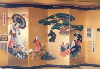 屏風絵 実物写真
