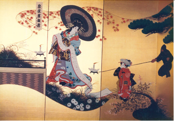 屏風絵 実物写真