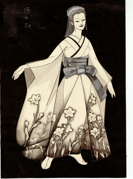 「天守物語」侍女衣装デザイン画