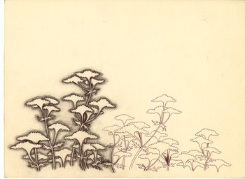 「天守物語」葉デザイン画