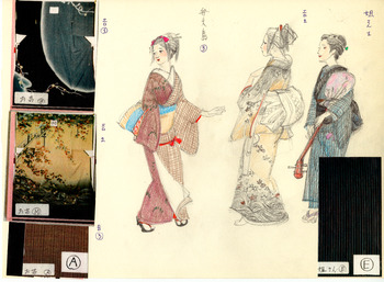 「黒船ー夜明け」弁天島・吉・姐さん衣装デザイン画