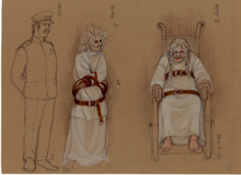 「奇跡の人」看守・老婆衣装デザイン画